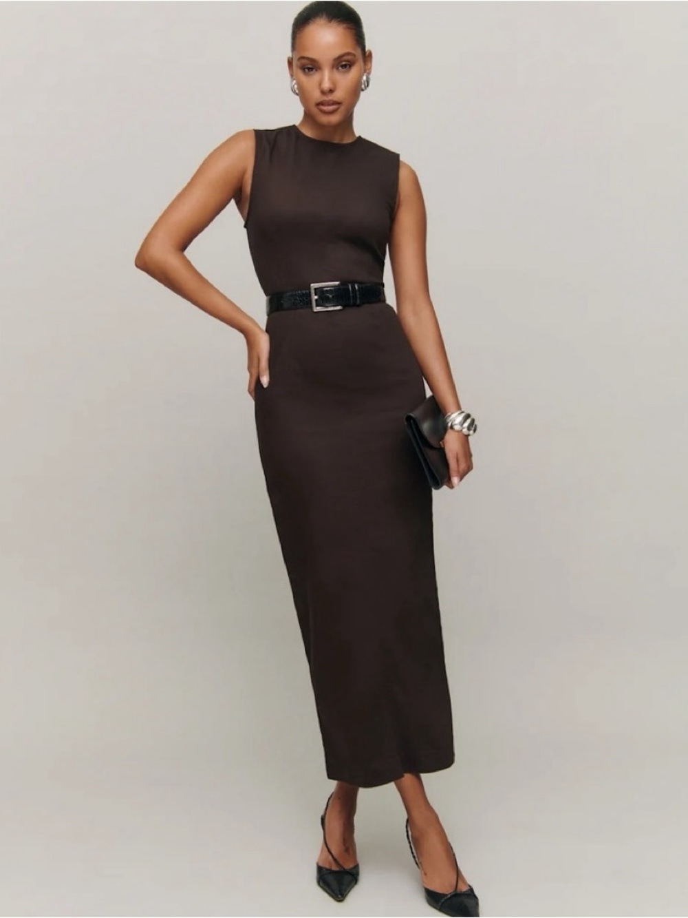 Reformation kendi midi denim dress